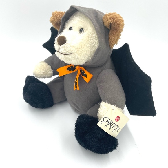 Halloween Carlton Bear Plush in Bat Costume - Picture 2 of 7